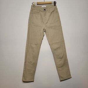 Oak + Fort High Waist Straight Beige Denim Size 25